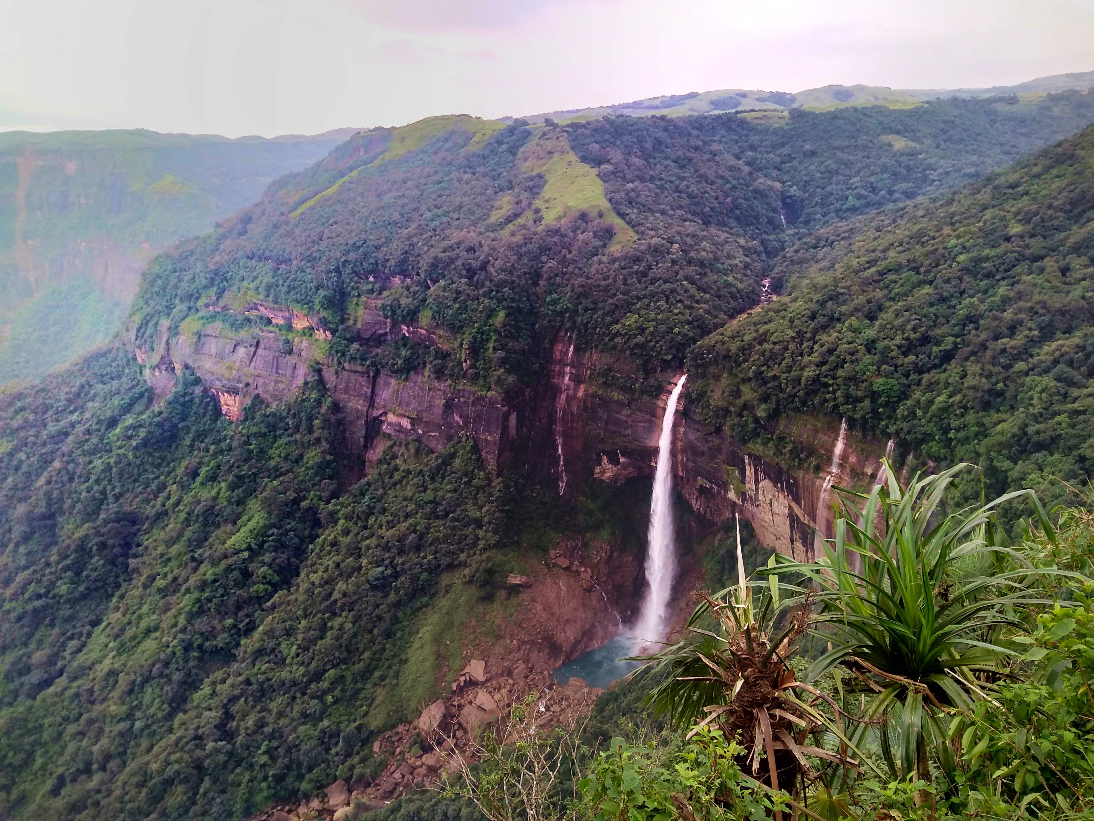 Nohkalikai Falls in Meghalaya